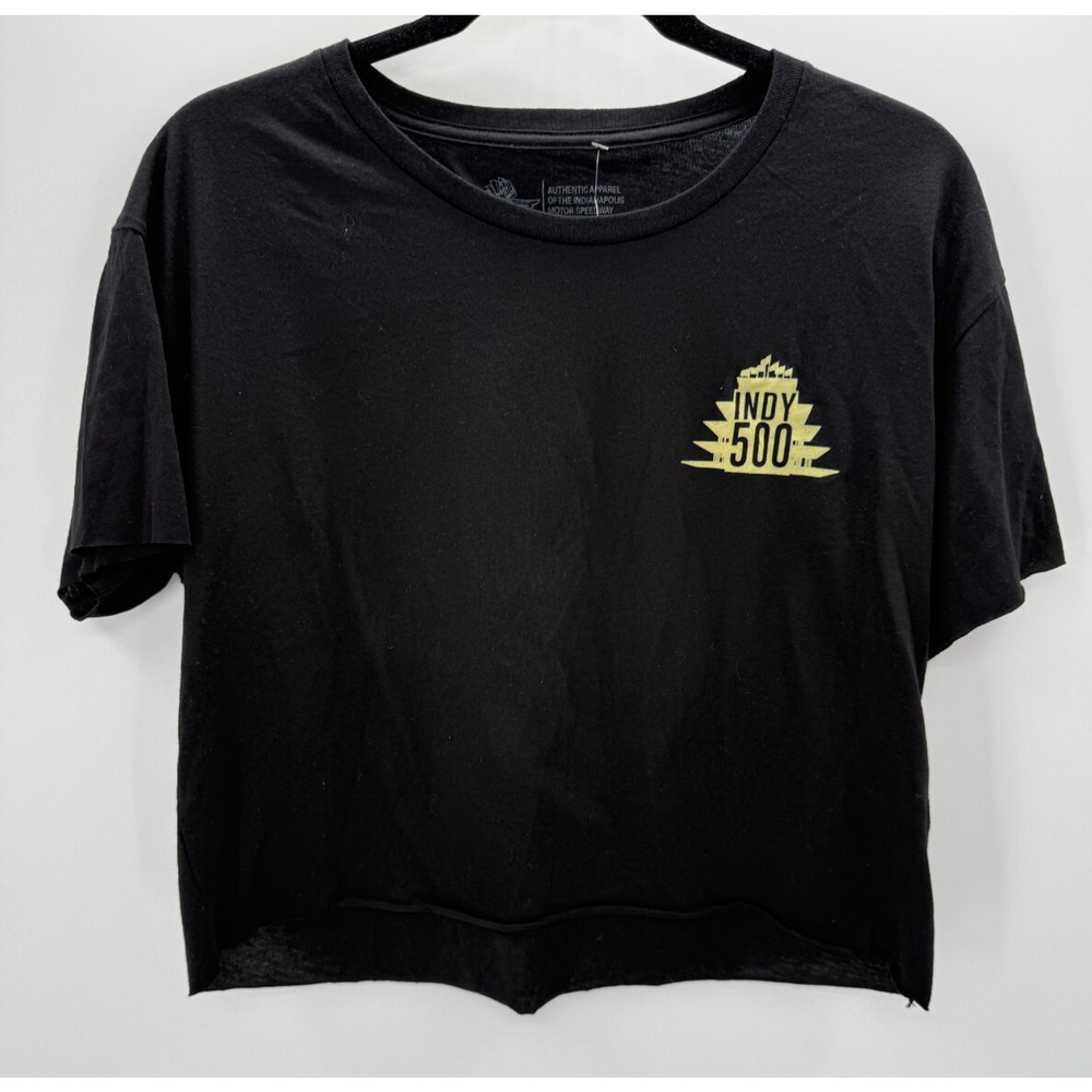 IndyCar Womens T Shirt Cropped Black Indy 500 Size XL New